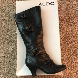 Black leather Aldo Boots size 38,  US 8